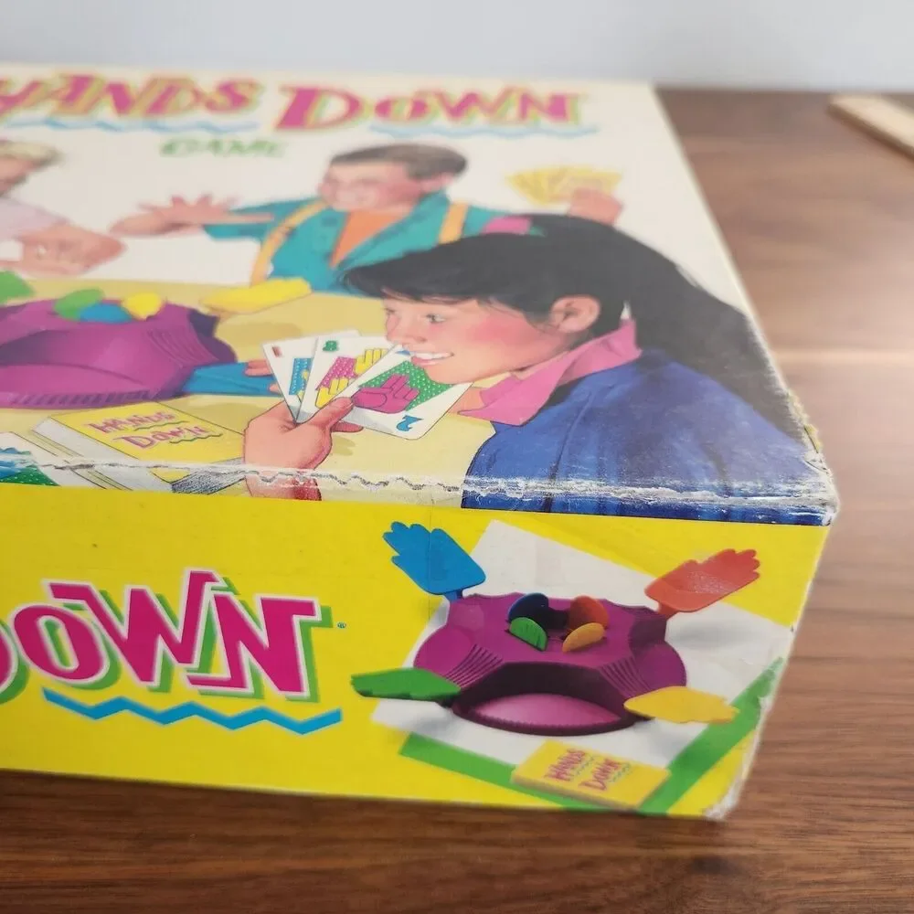 Vintage 1987 Hands Down Milton Bradley Family Board Game 80s Slap